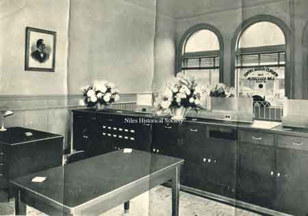 Interior view of McKinley Federal Savings Bank, 1935 before renovations
