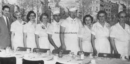 Handy Andy employees circa 1953. Man at left-Andy Ochman, then Lucille Walters, rest unknown.