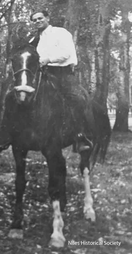 Dr. Hoodin mounted on his horse