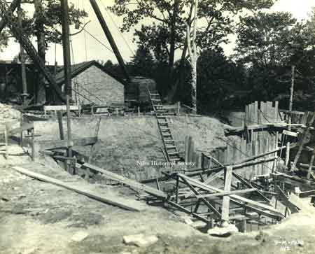 This is the excavation for the pumphouse foundation.