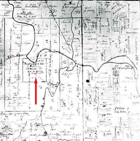 Weathersfield Township map illustrating the location of the Salt Springs area.