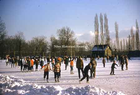 Ice skating at Waddell Park.