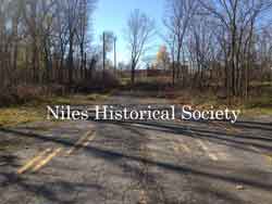 The site is now only trees and the pavement is remnants of the old Church Street entrance to Robbins Avenue